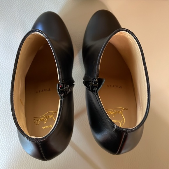 New never worn Christian louboutin black shoes heels Dirdi bootie 130 36.5 6.5 - Picture 5 of 7